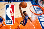NBA篮球联赛标志及精彩扣篮瞬间